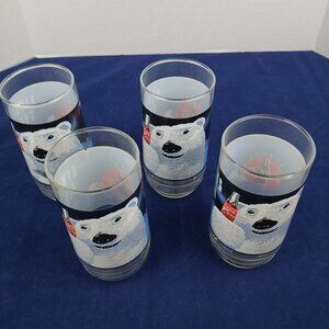 Vintage Coca Cola Polar Bear Glasses Tumblers "ALWAYS COOL" 1995